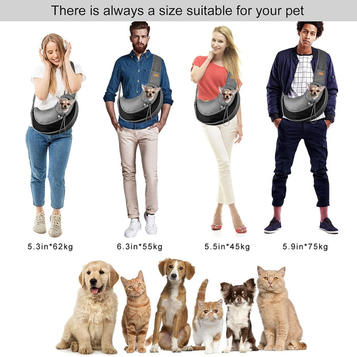 Переноска для собак та цуценят CUBY, дихаюча, безпечна, з кишенею, ручна сумка з регульованим ременем для прогулянок та подорожей