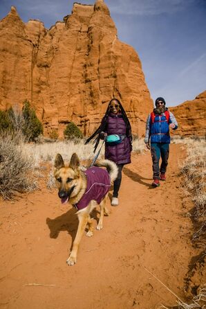 RUFFWEAR Overcoat Fuse: Куртка та шлейка для собак 2-в-1, з флісовою підкладкою, Purple Rain, X-Small