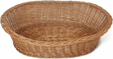 Корзина для собак Dekoleidenschaft з ротангу, XL, 90x70 см - ліжко для собак та інших тварин