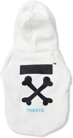 Теплий зимовий одяг для собак маленьких порід: худі, куртка для Шнауцера, Коргі, Французького бульдога, Тедді (L, білий)