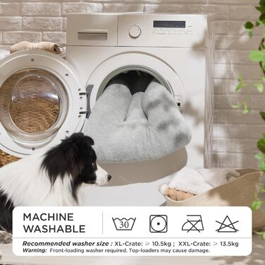 Килимок для собак BEDSURE XL - великий, з антиковзким дном, для собак великих порід, 104x69x8 см, сірий