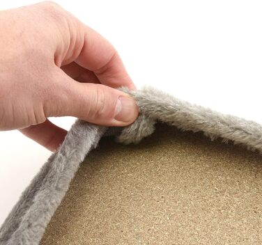 Килимок для котів на підвіконня, ліжко для котів, м'який, сірий, миючий, 50 x 35 см