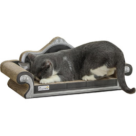 Кігтеточка PawHut для котів 2-в-1 з софою та котячою м'ятою, 56,5x24x26 см, коричнева