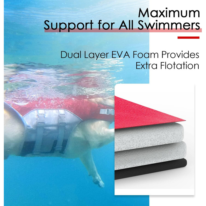 Жилет рятувальний для собак ThinkPet, XL, червоний, регульований, світловідбиваючий