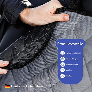 Дихаюча підстилка для собак у машину | Захист заднього сидіння авто від бруду та подряпин | Водостійка та миюча автопідстилка для собак | Сіра підстилка для заднього сидіння авто | 130x90 см