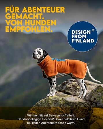 Вовняний Вовк Alpha 360 Флісовий Пуловер для Великих Собак, Розмір 65, Теракотовий - Теплий та М'який Пуловер з Регульованою Посадкою, 100% Перероблених Матеріалів