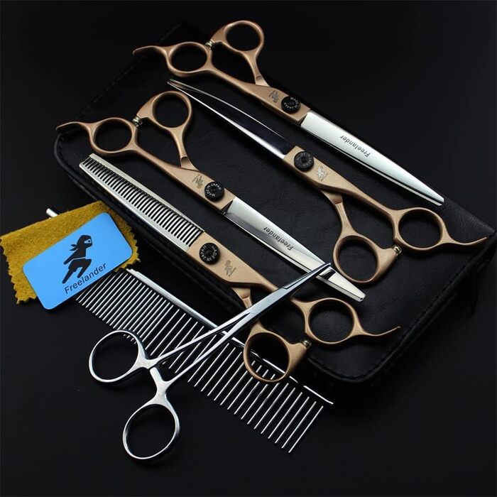 Набір для грумінгу собак, 18 см, нержавіюча сталь, професійний набір для догляду за шерстю