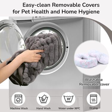 Килимок для кота, Круглий лежак для тварин, Лежанка для собак, М'який, Миючий, з антиковзким дном (Сірий, 50 x 50 см)