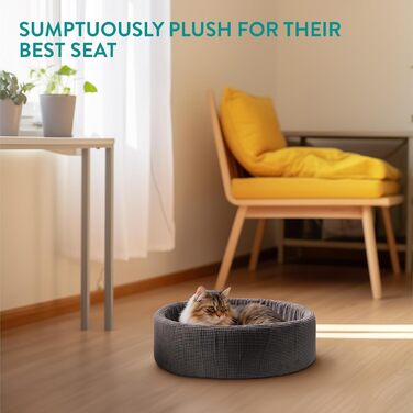 Ліжко для котів Navaris з додатковим подушкою - для собак та котів - м'яке ліжко для котів та собак - кошик для котів, що можна прати - підходить для маленьких собак