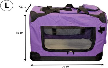 Складана переноска для собак Walexo, переноска для котів (фіолетовий, L)