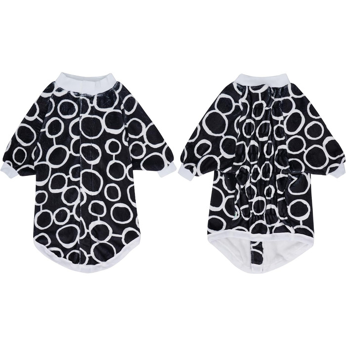 Пуловер LovinPet для великих собак: теплий, зручний, з фланелі, чорного кольору (Large)