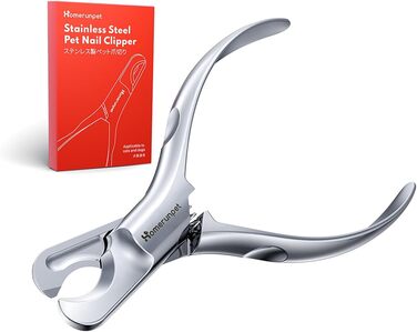 Ножиці для обрізання кігтів котам та дрібним собакам HomeRunPet, з нержавіючої сталі, професійні, безпечні, з антиковзними ручками