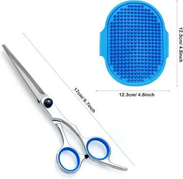 Набір для догляду за собаками та котами Allazone: гамак, триммер, щітка, інструменти для грумінгу, аксесуари для купання (блакитний)