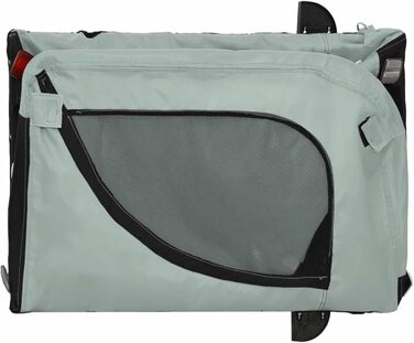 Фасба Причіп для собак, велосипедний причіп для тварин, причіп для собак з відбивачами та прапорцем, причіп для котів та домашніх тварин, сірий та чорний, оксфордська тканина та метал