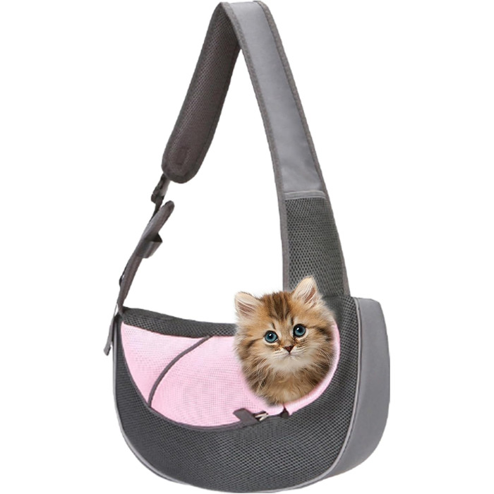 Сумка-переноска для собак та котів | Дихаюча сумка-рюкзак Oxford для маленьких тварин | Складана переноска з регульованим ременем для цуценят, собак та котів (Блакитна)