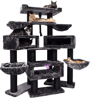Дряпка для котів Petrebels Maine Coon XXL Alley 200 см, преміум, для великих котів, чорна