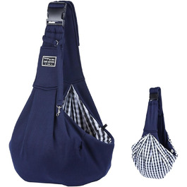 Тканина-слінг для цуценят, двостороння, для собак та котів середніх та малих порід, м'яка та зручна, регульована сумка на плече для прогулянок, подорожей та покупок (блакитна)