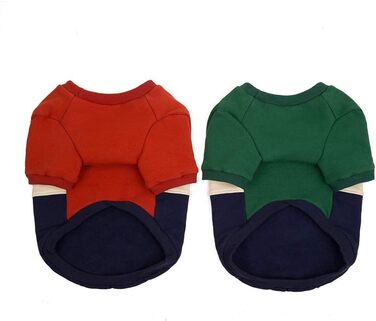 Світшот для Французького Бульдога: теплий костюм для маленьких собак та котів, Патчворк (XXL, Бордовий)