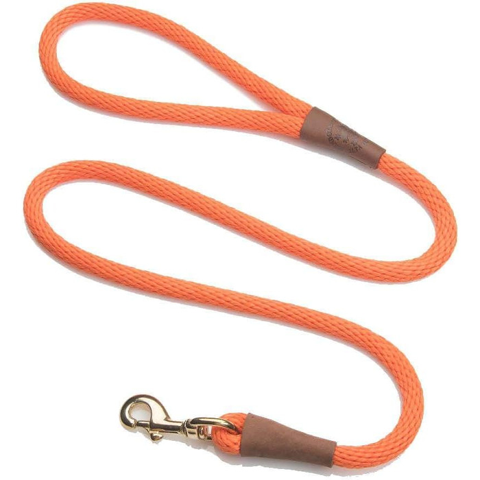 Повідок для собак Mendota Pet, плетений, помаранчевий, 1,27 см x 1,8 м