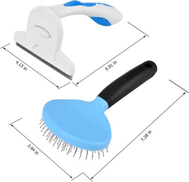 Щітка для грумінгу MHtech Unterfell з антистатичними штифтами з нержавіючої сталі для собак і котів з коротким або довгим хутром (інструмент для видалення підшерстя)