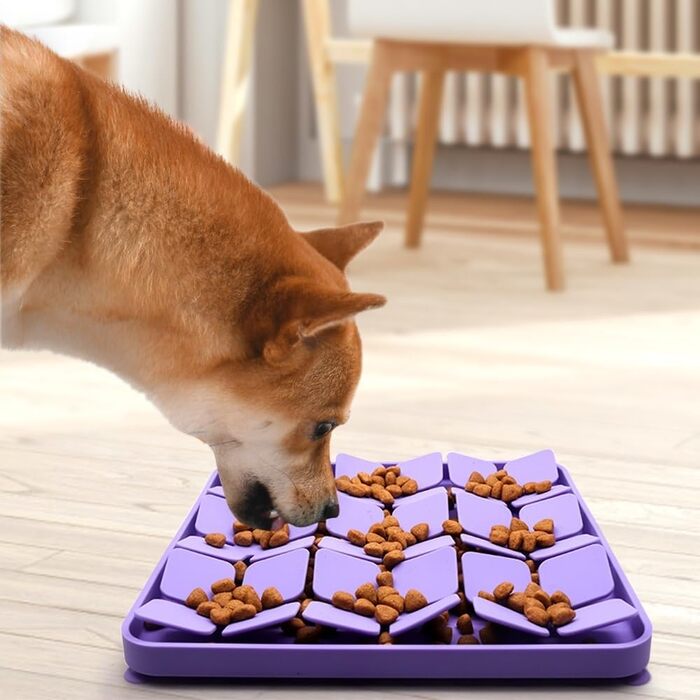 Килимок для годування собак Leckmatte, силіконовий килимок-головоломка для повільного годування собак та котів, з присосками, сірий