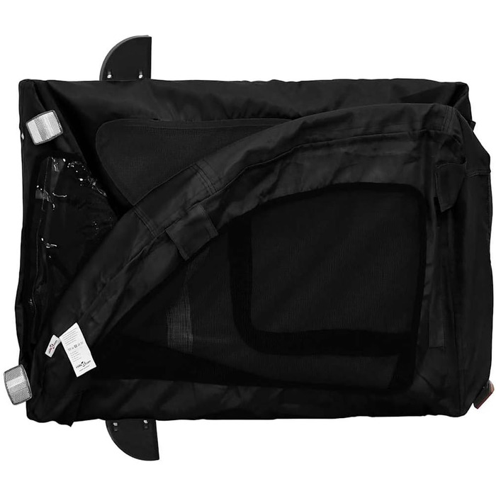 Причіп для велосипеда для собак, чорний, Oxford-Gewebe та залізо, LH57939