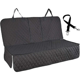 Авточохли на сидіння для собак з сіткою та бічною застібкою - чорні, 144x129 см