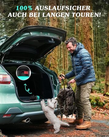 Складана пляшка для води для собак Lesotc 800 мл, вишнево-блакитна, для прогулянок, подорожей та кемпінгу