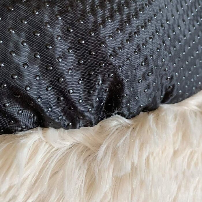 Розкішне ліжко для собак і котів з м'якого хутра, машинне прання, самонагріваюче, з м'якою подушкою, для середніх та великих собак і котів (XXXL: 120 см, білий)