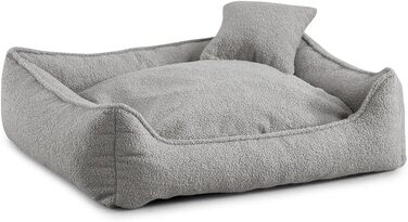 Ліжко для собак Gutekissen® Bear, середні породи, з подушкою, сірий колір, 80x70 см