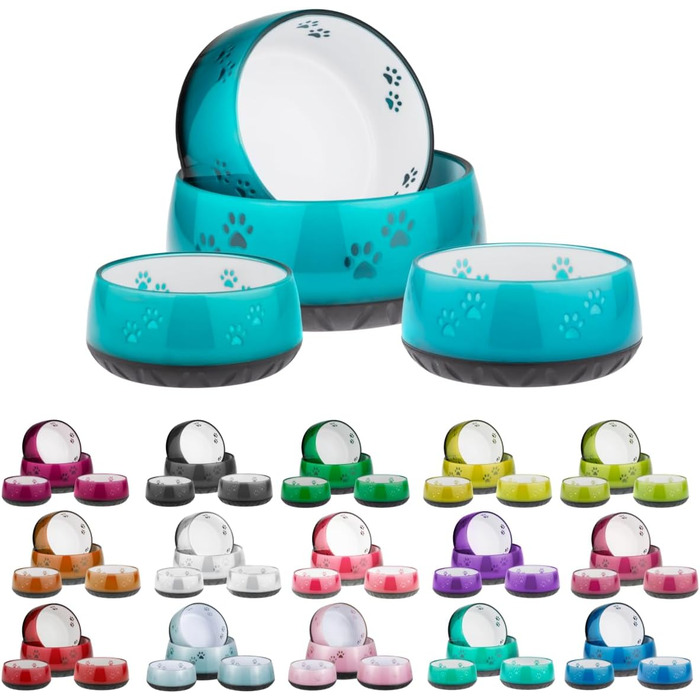 Миска для собак EHASO з лапками - годівниця та поїлка для собак великих та малих порід (1800 мл, блакитний)