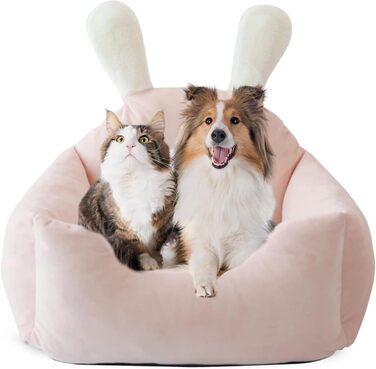 Килимок для котів та собак PETCUTE XL Рожевий: м'який, теплий, для котів та маленьких собак, з дизайном кролика, можна прати