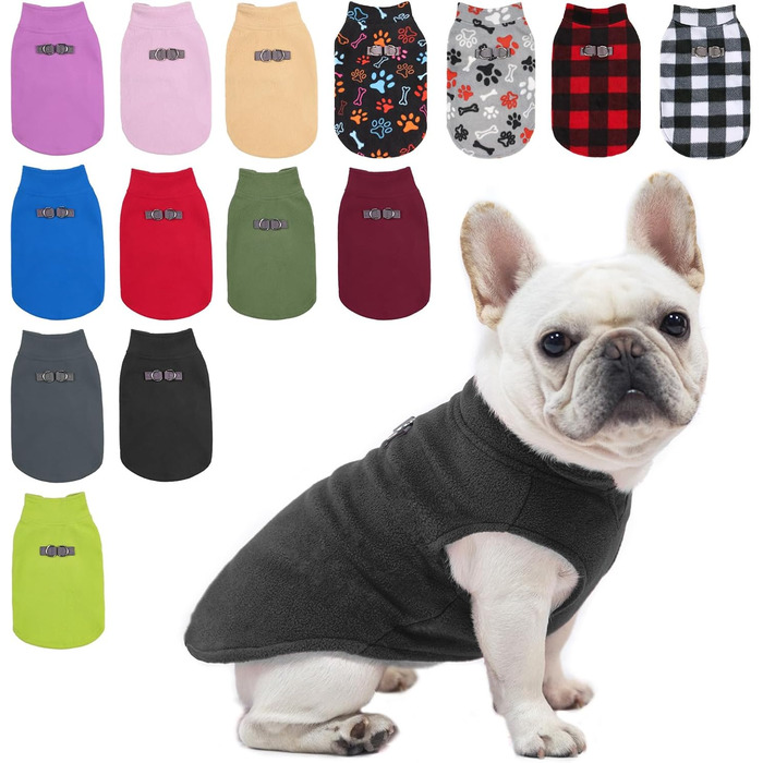 Тепла жилетка для собак BeautyZoo – зимова куртка з капюшоном та кільцем для повідка – чорна, розмір M (обхват грудей 43.1 см)