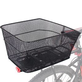 Металевий велосипедний кошик заднього кріплення BINOTHINK – великий, стабільний, з аксесуарами для встановлення. Підходить для собак, покупок, пікніків та шкільних рюкзаків.