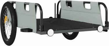 Причіп для велосипеда сірий Oxford, корзина для собак, сталь