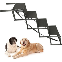 Рампа для собак Hunderampe до 75 кг, складна, для маленьких та великих собак, чорна, розмір 45x139x56-76 см