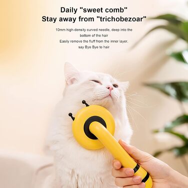 Бурштянна щітка для собак та котів: видаляє підшерсток, розплутує шерсть