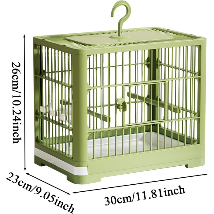 Транспортний ящик Vogeltransportbox для птахів: переноска для хвилястих та корели, з висувною шухлядою, 32 x 25 x 13 см