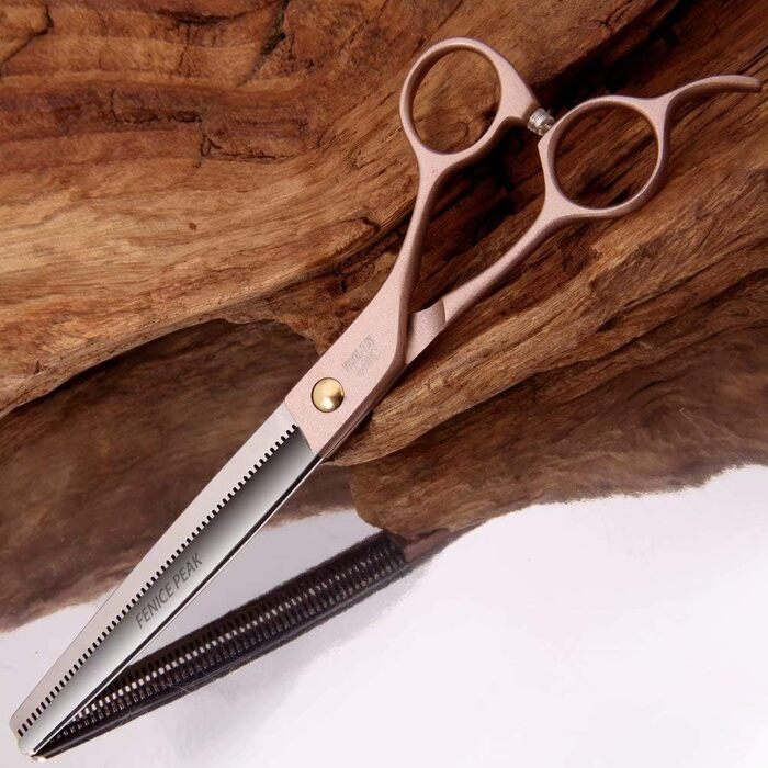 Професійна ножиця для вирівнювання шерсті собак та котів Fenice Peak, 1.2 см, з нержавіючої сталі 440C, 50/56 зубців, 7.5 дюймів