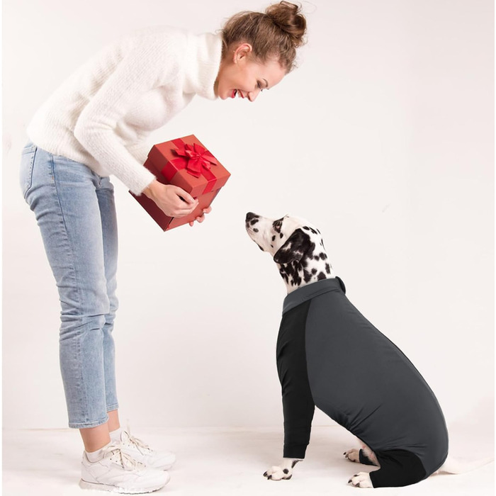 Комбінезон для собак, теплий, вітронепроникний, для маленьких, середніх та великих порід (L, сірий)