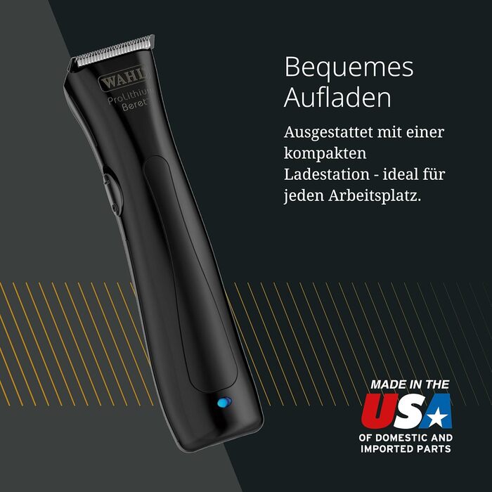 Набір для стрижки волосся Wahl Stealth Beret - бездротовий, для створення контурів, чорний