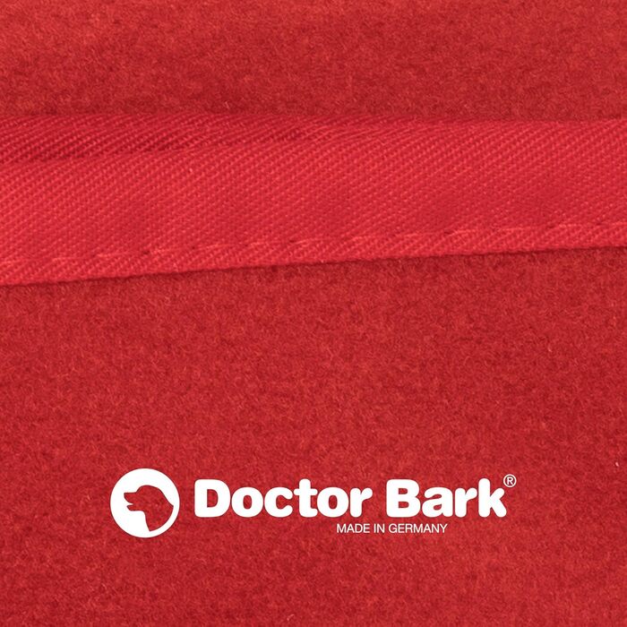 Doctor Bark М'яка флісова ковдра для собак, гігієнічна, пральна до 95°C, для дивана й лежака, 120x90 см, червона, Німеччина