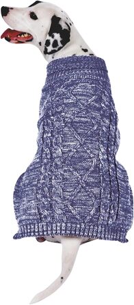 Теплий в'язаний пуловер для собак та котів (S, блакитний)