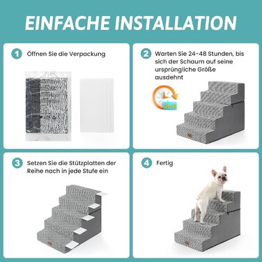 Сходинка для собак та котів COZY KISS - зручна пандус для тварин на ліжко, диван, авто (70х50х60 см)