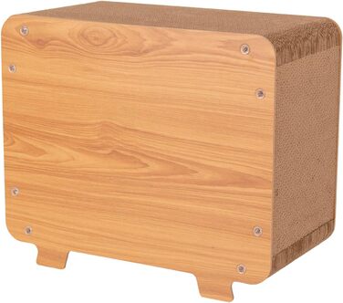 Petsona Кігтеточка для котів з натурального картону - ігровий майданчик, килимок, іграшка для самостійних розваг, 45x38x24,5 см