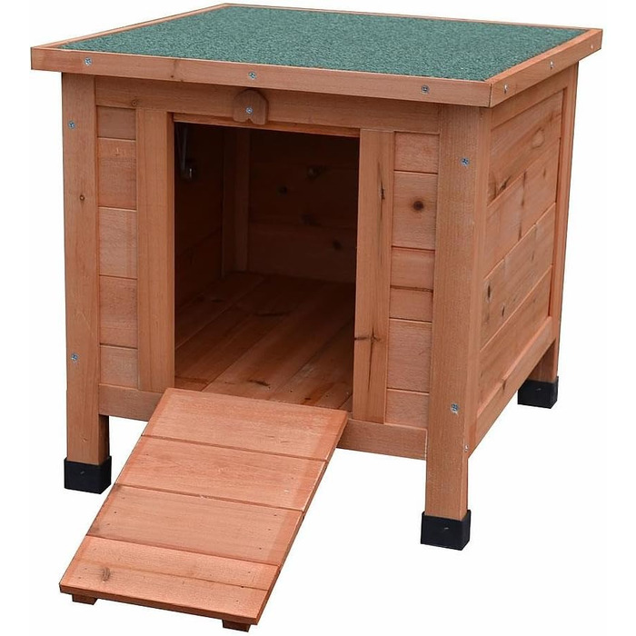 Будинок для котів 50x45x43 см із відкидною кришкою та пандусом, утеплений для зими