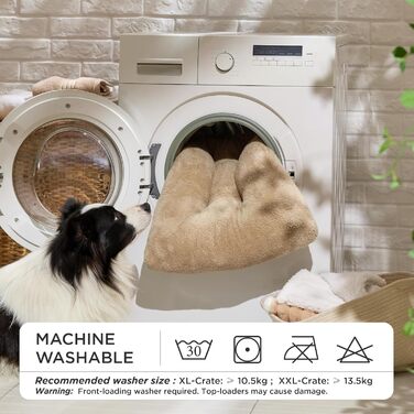 Кілт для собак BEDSURE XL - великий, з антиковзним дном, для собак великих порід, 104x69x8 см (89x58x8 см), верблюжий колір