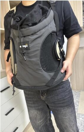 NATUYA Сумка-переноска для собак, переноска для тварин з м'яким дном, 2 кишені на блискавці, для подорожей, хаджінгу, переноска для собак з переднім доступом (Сірий)