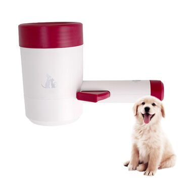 Автоматичний очисник лап для собак: миска для лап з силікону, портативна, обертається на 360 градусів, для маленьких собак та котів, фіолетовий