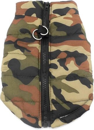 Зимовий теплий накид для собак - водонепроникний накид для маленьких собак (Чихуахуа, Даксель) - розмір L, зелений